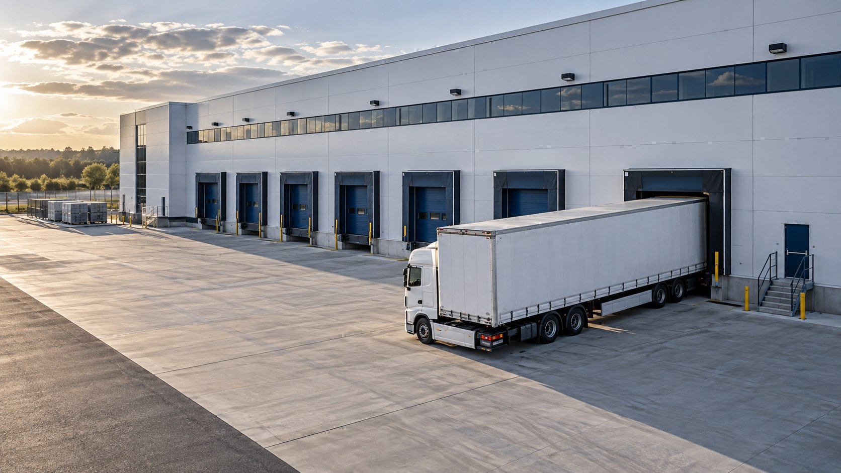 Illustrative distribution centre with loading bays